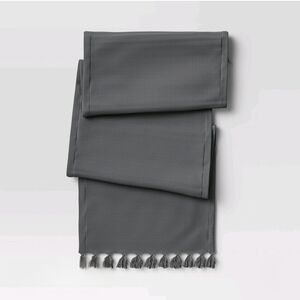 Threshold Traditional Solid Tablecloth Runner Gray 14in X 72in